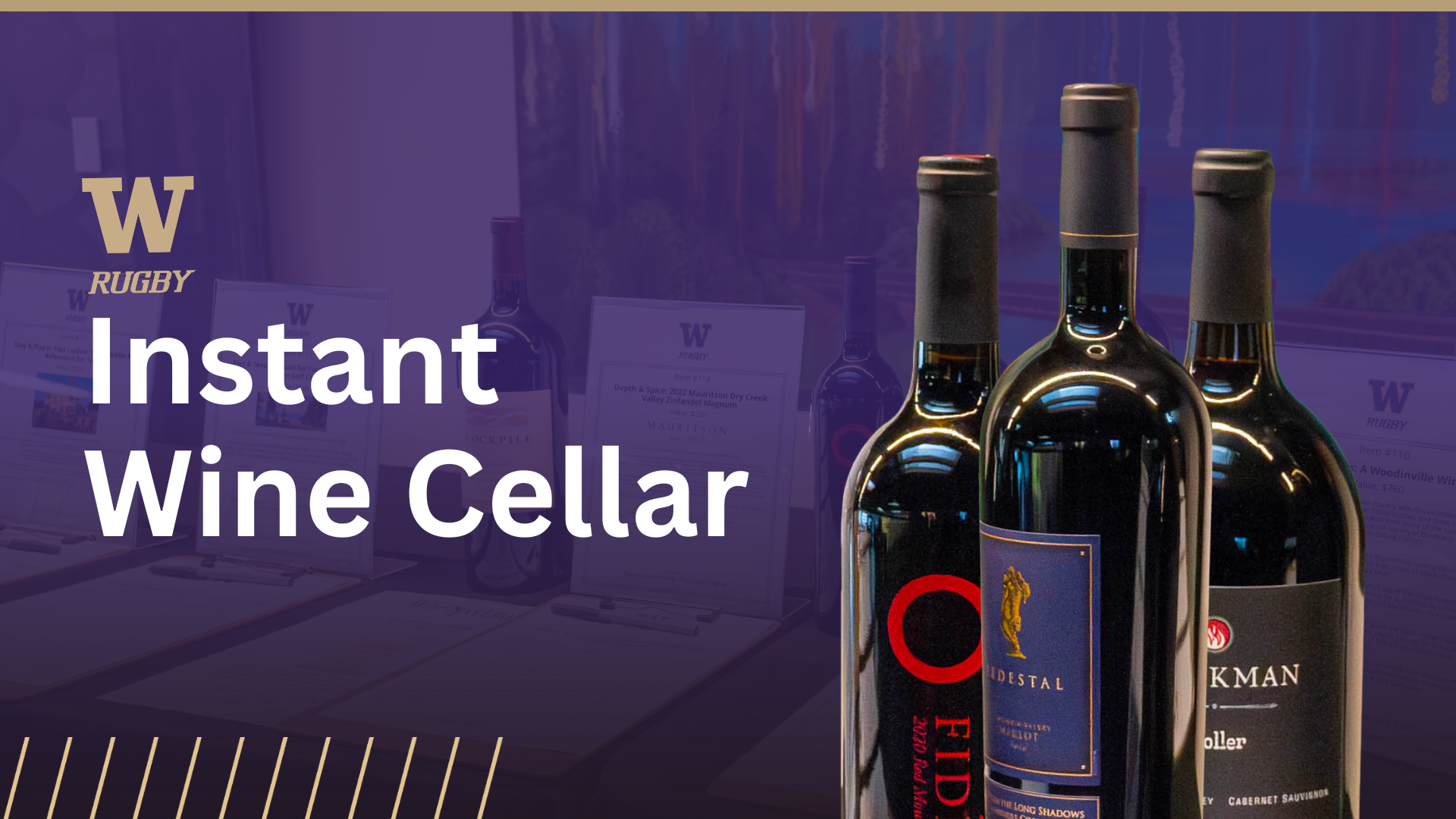 Rally for Purple & Gold: Help Build The Instant Wine Cellar