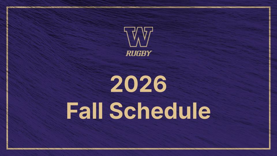 2026 Fall Schedule Announcement