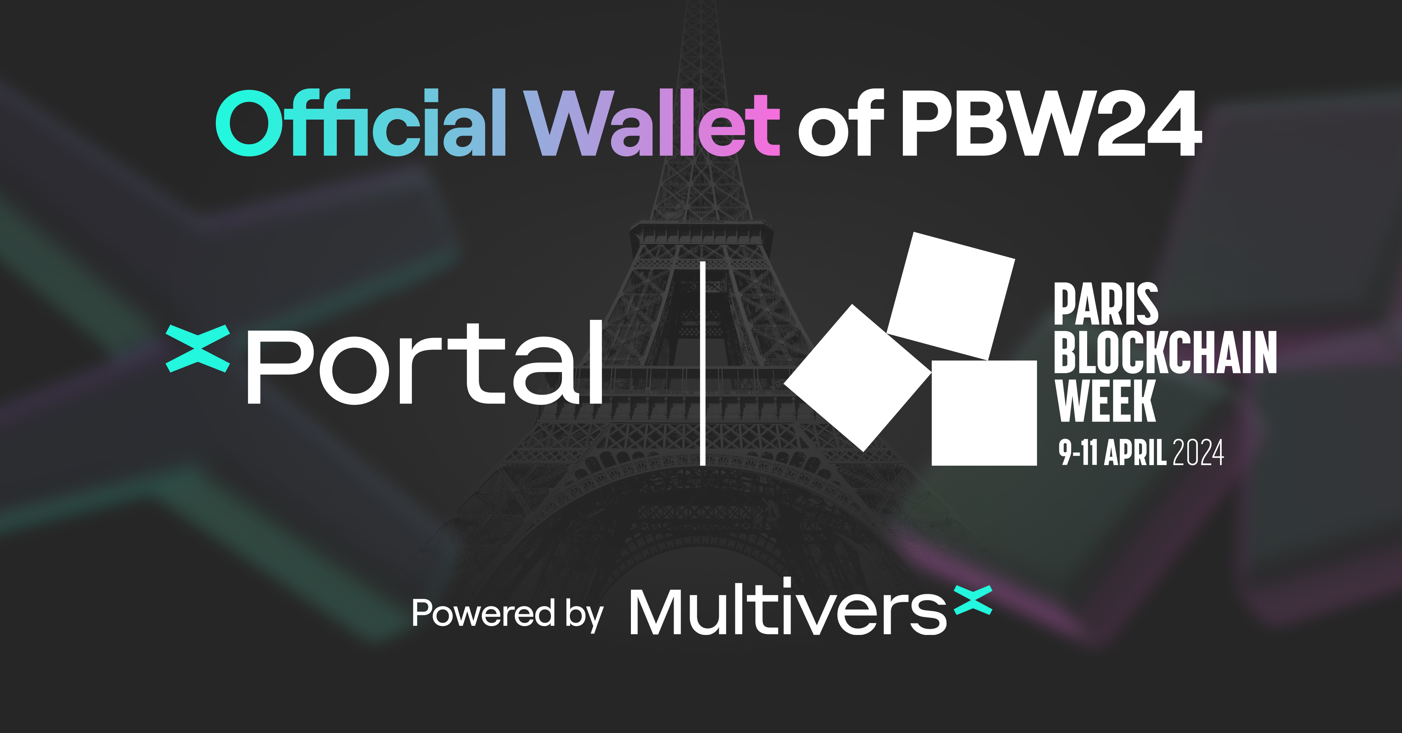Background of Eiffel Tower, xPortal and PBW logos