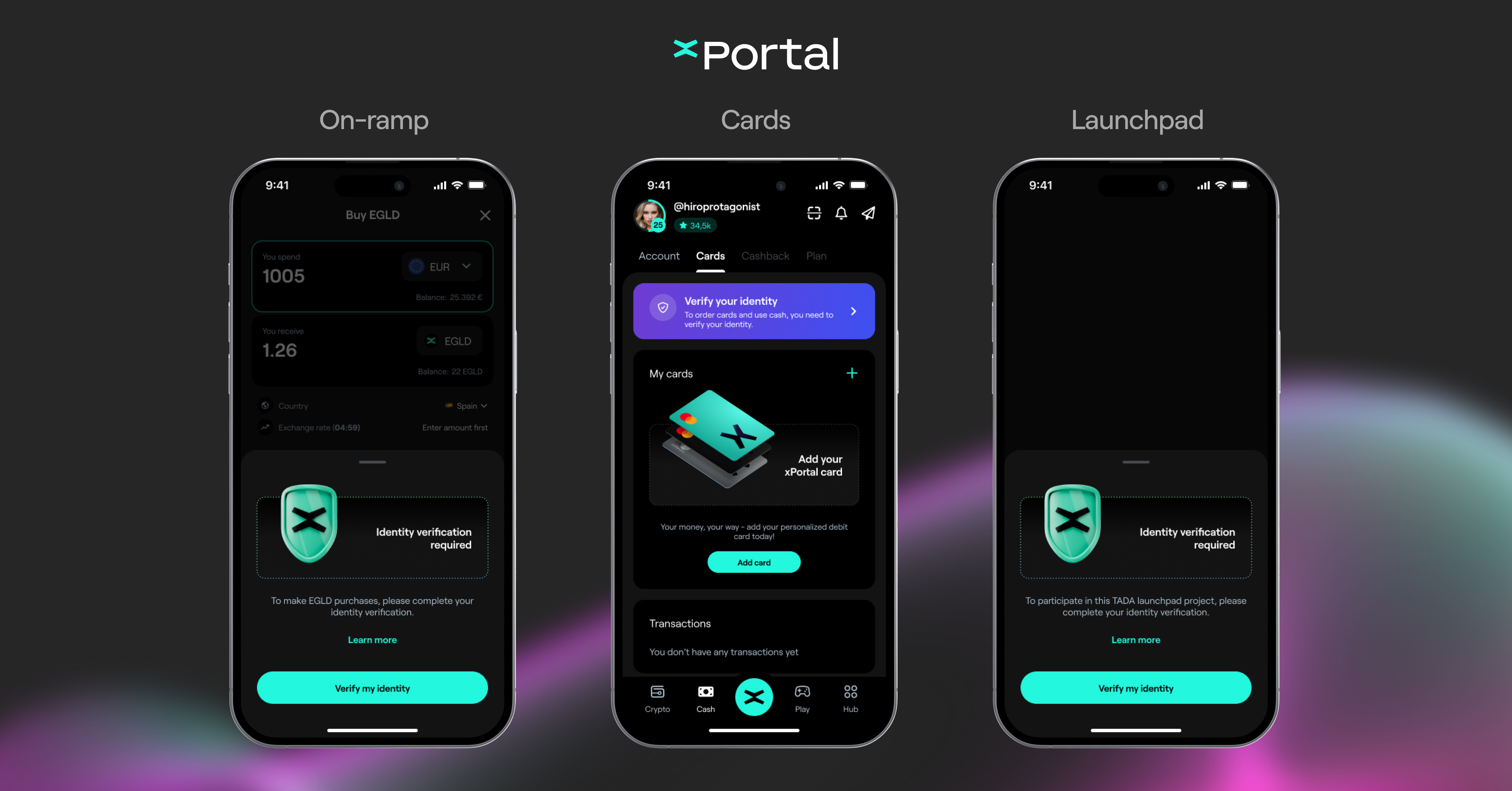 3 screens showing the 3 flows through whichg KYC can be started