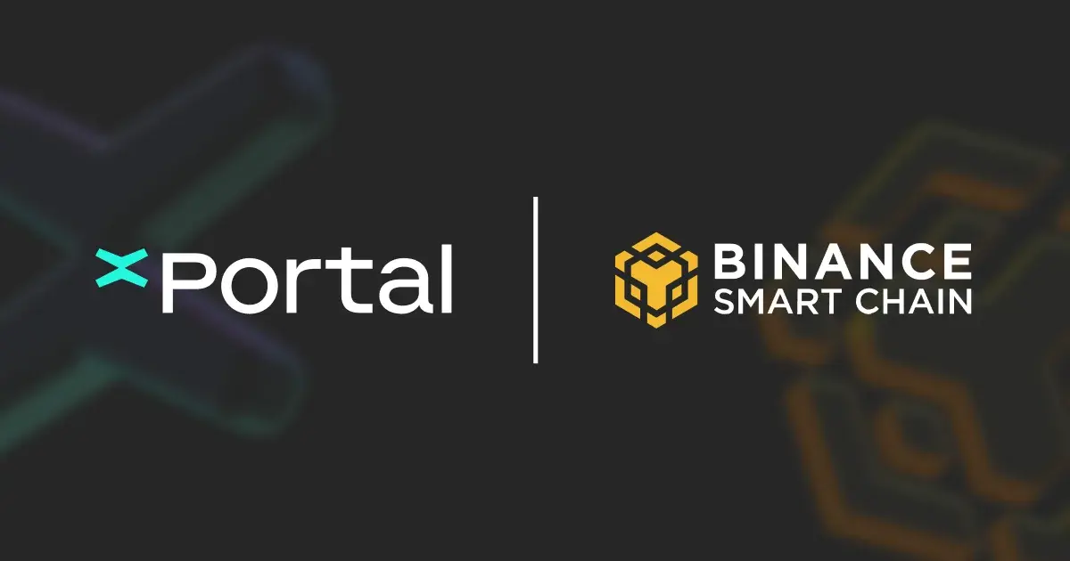 A visual with dark background with xPortal & Binance logo