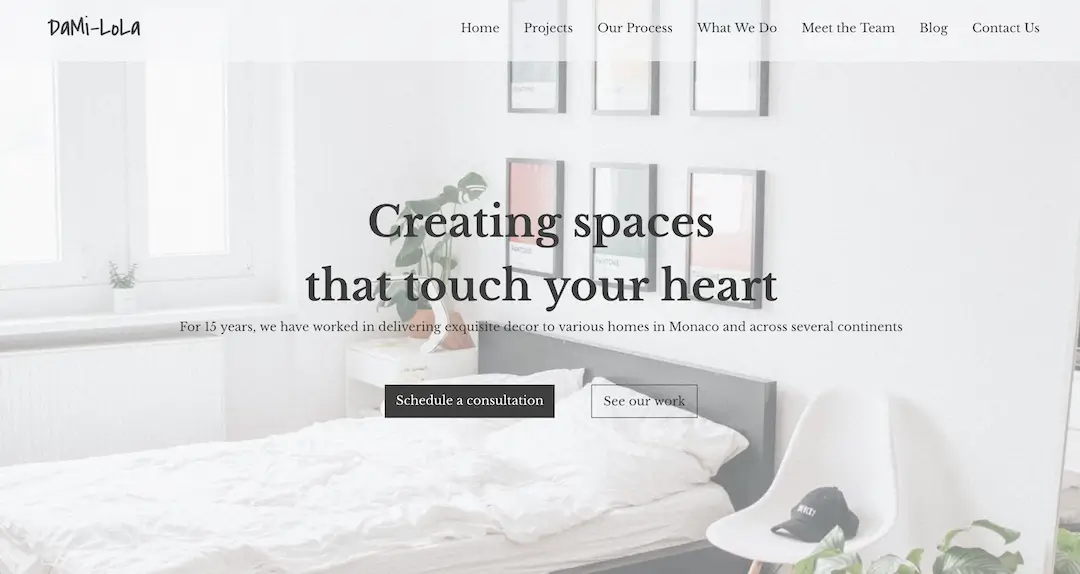 Screenshot of DaMi-LoLa home page