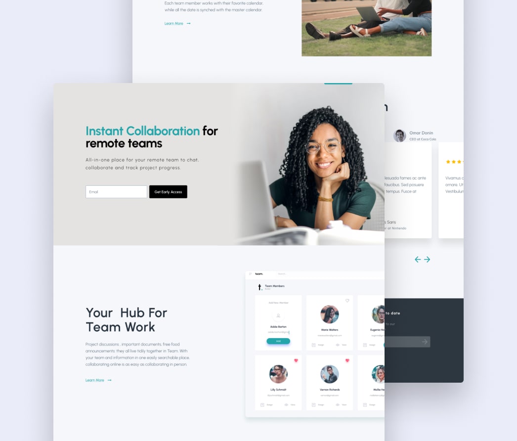 A mockup of a project