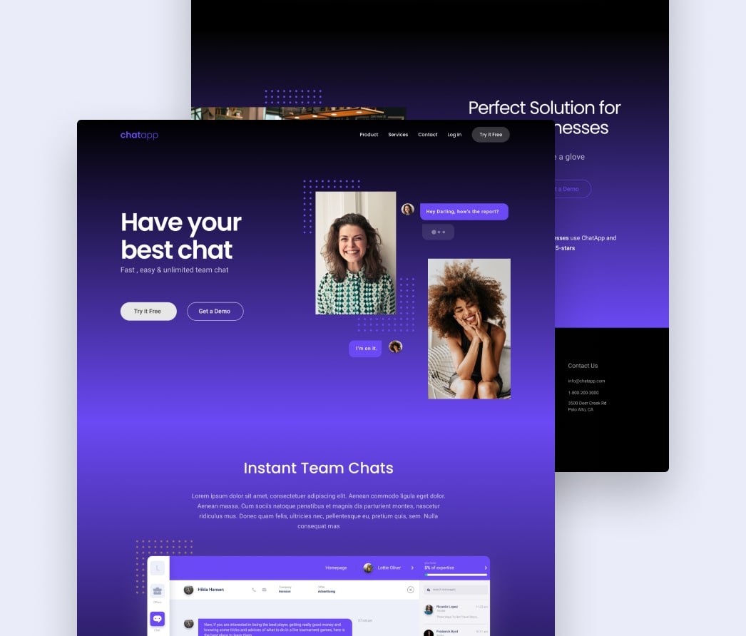 A mockup of a project