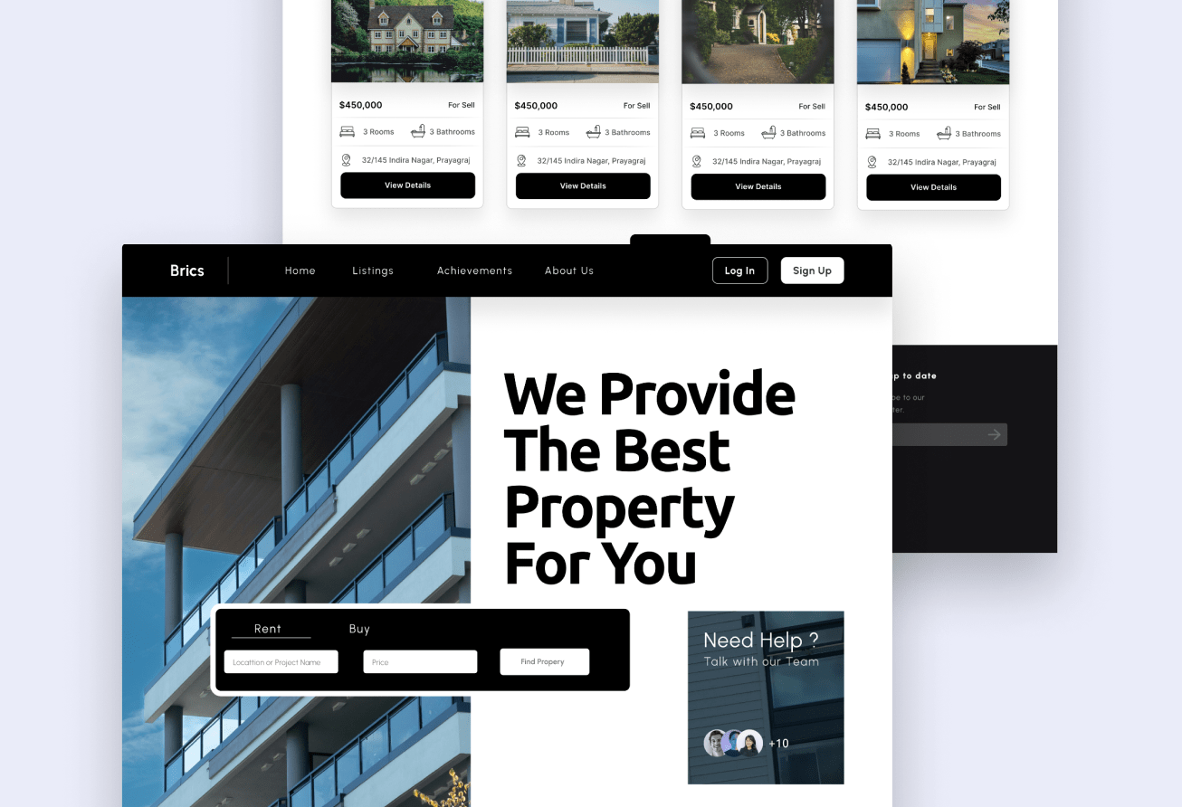 A mockup of a project