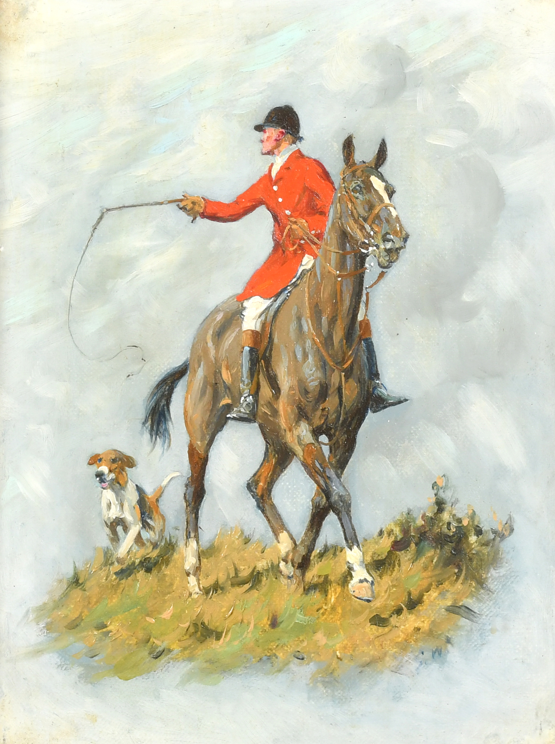 Lot 131: George Wright. Huntsman and Hound. Est: £1000-£1500
