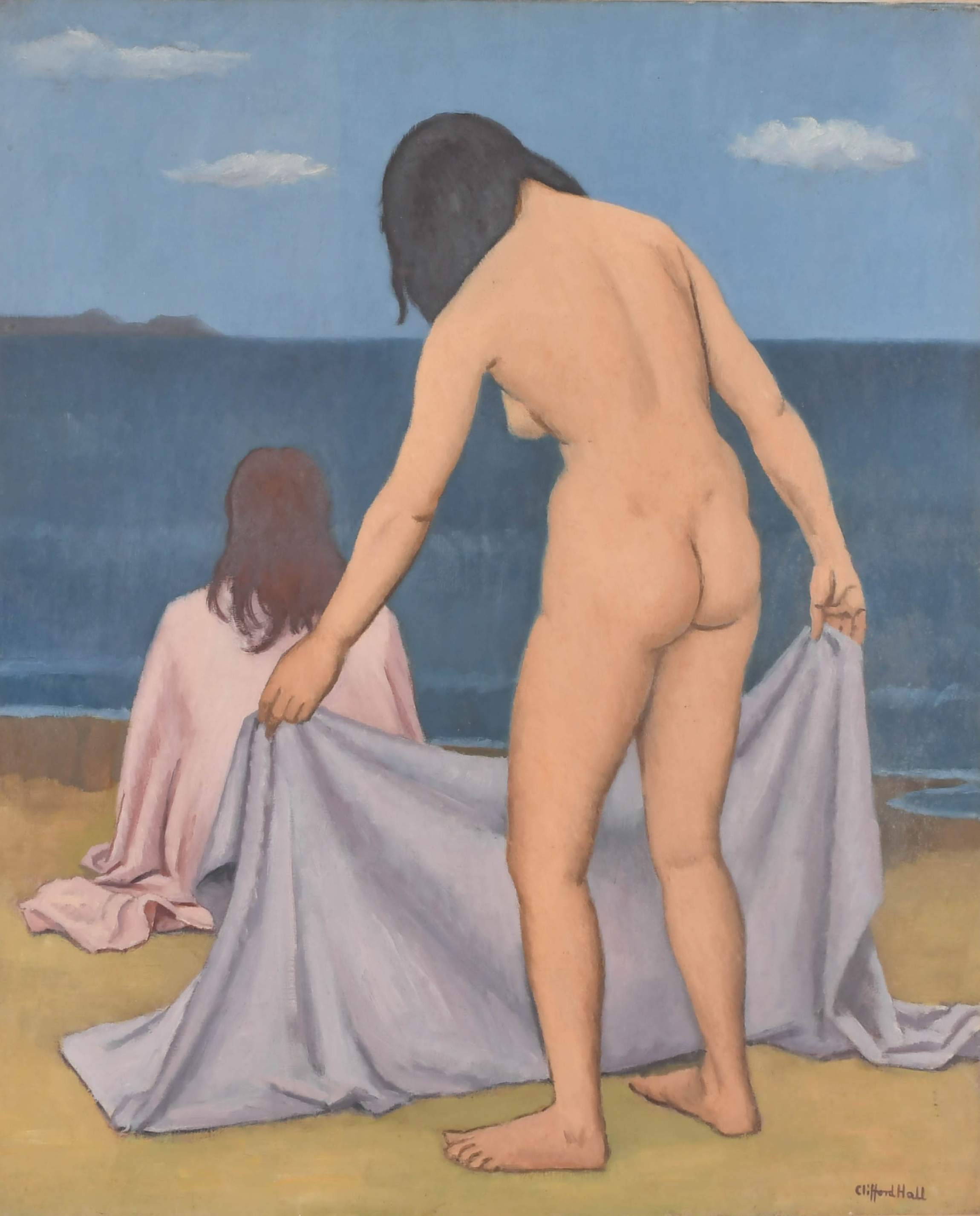 Clifford Hall: "Two Bathers". Estimate: £600-£800