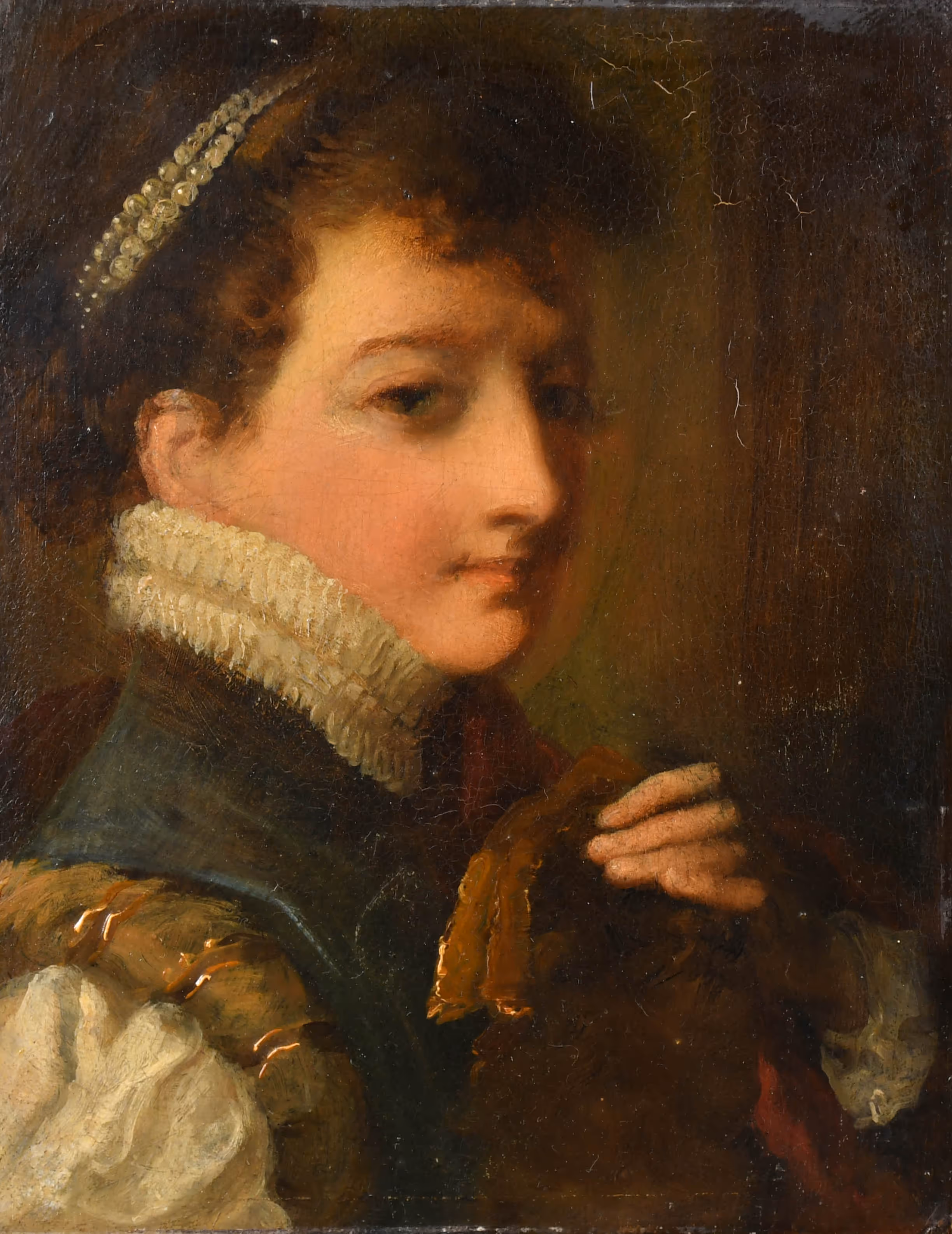 Circle of Frederico Barocci (1535-1612) Italian. Portrait of an Elegant Young Lady. Estimate: £3000-£5000