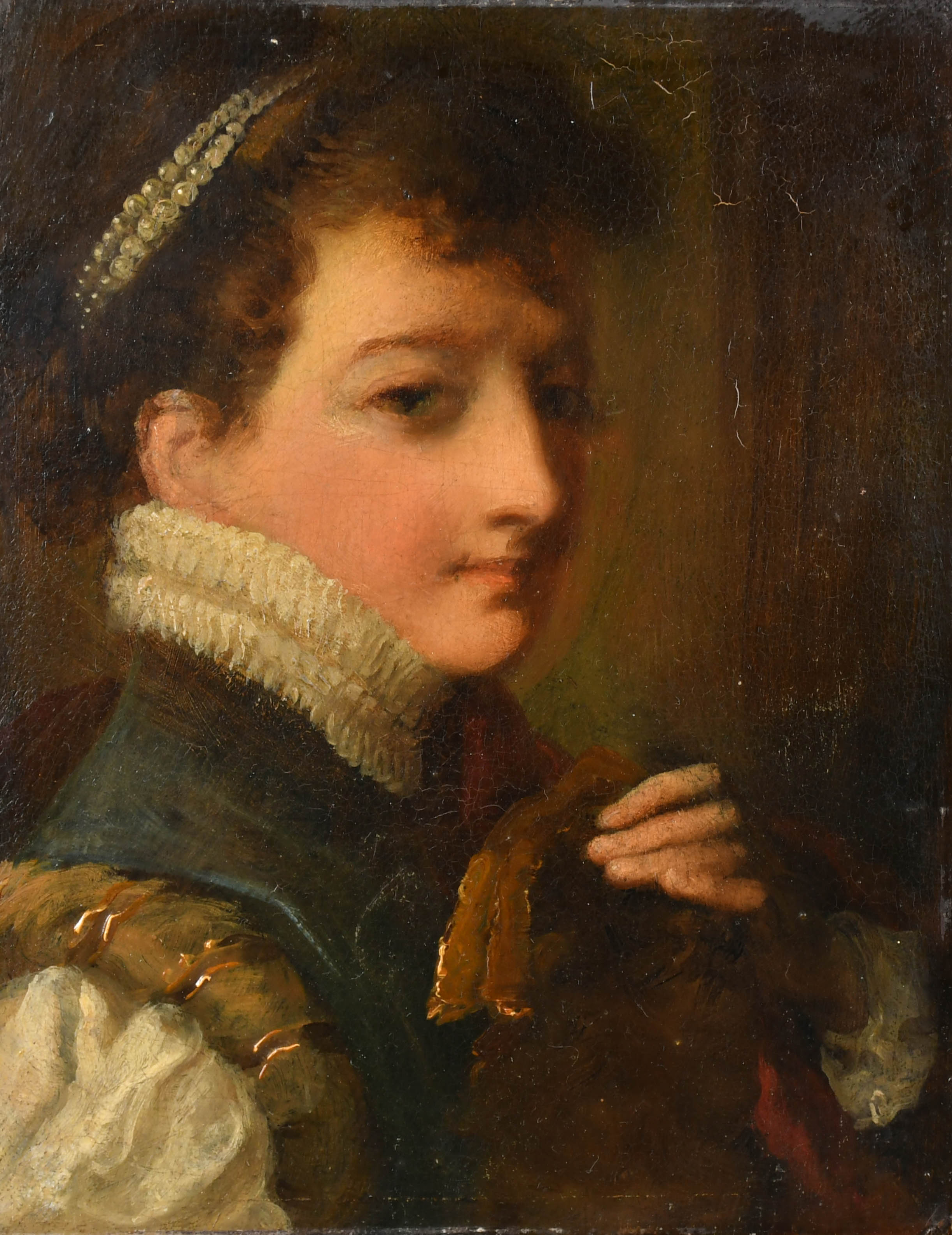 Circle of Frederico Barocci (1535-1612) Italian. Portrait of an Elegant Young Lady. Estimate: £3000-£5000