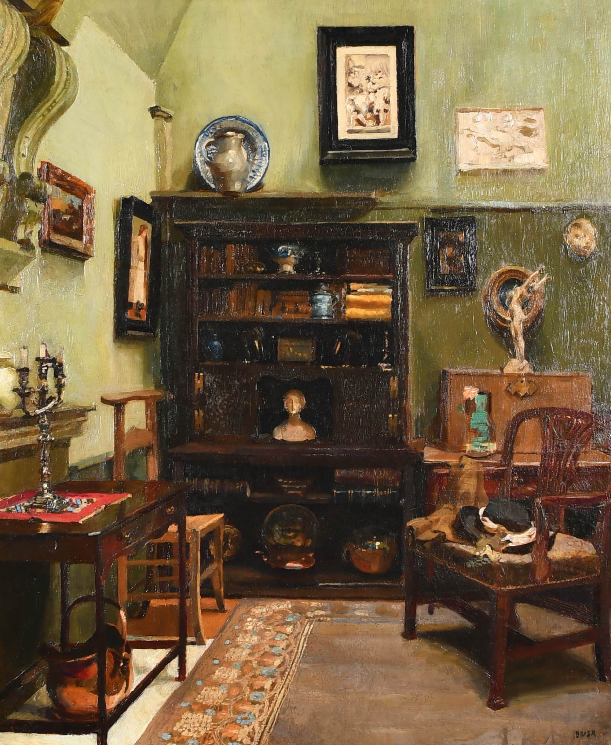 Harry Bush (1883-1957) British. Interior of Spean Cottage. Estimate: £600-£800