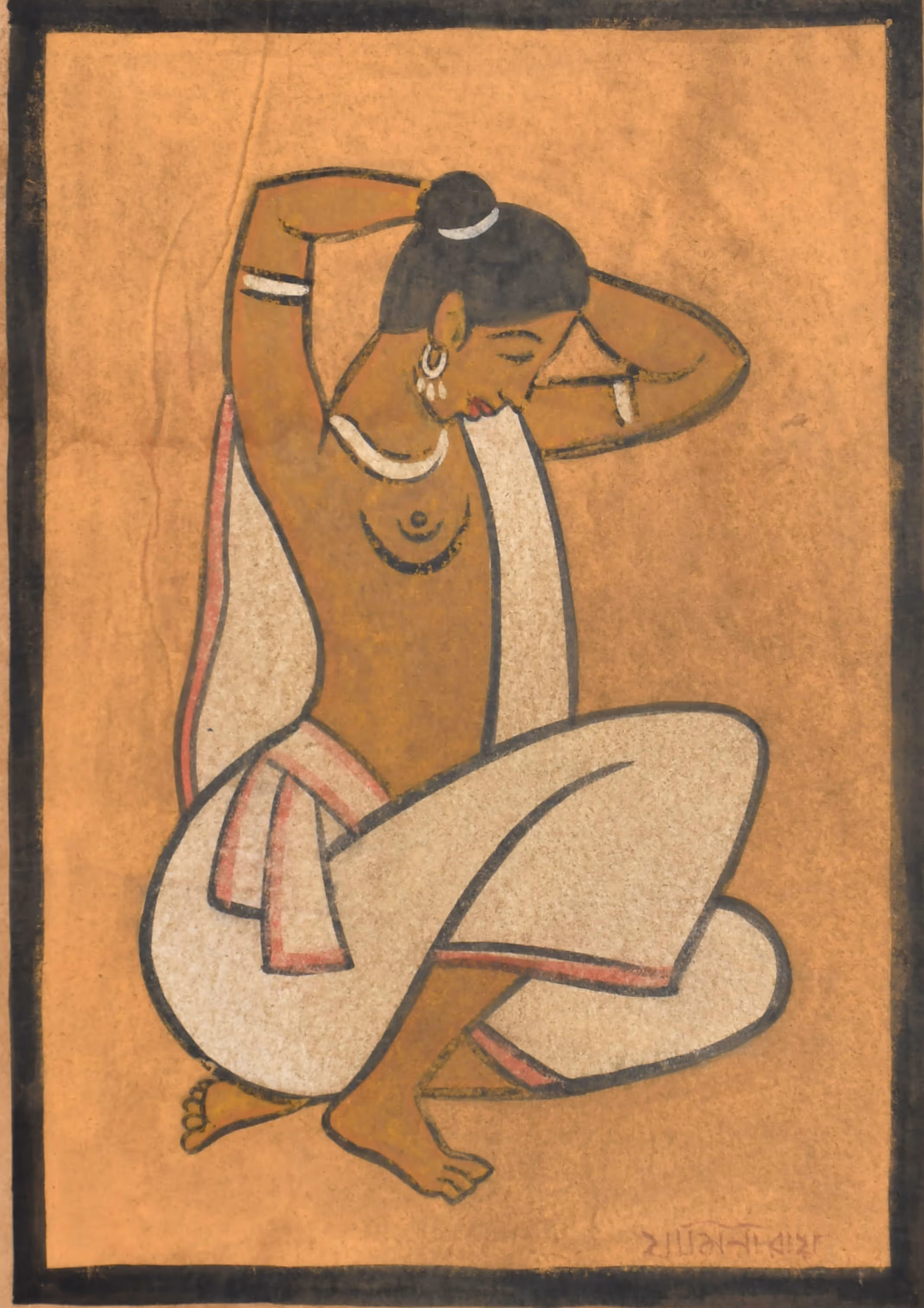 Lot 176. Jamini Roy. The Santhal Woman. Estimate: £6000-£8000