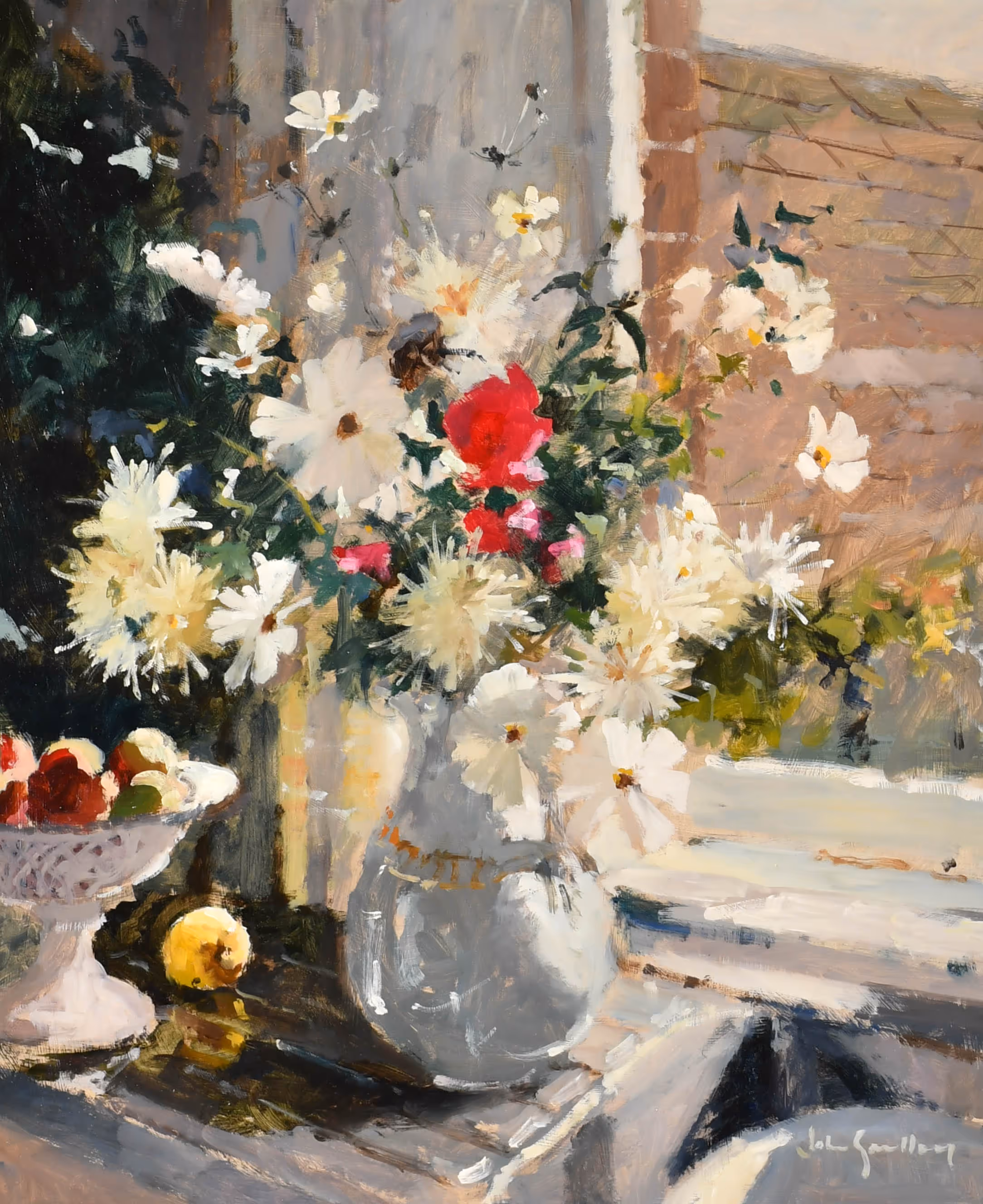 Lot 293. John Yardley. "Flowers and a Lemon". Estimate: £1500-£2000