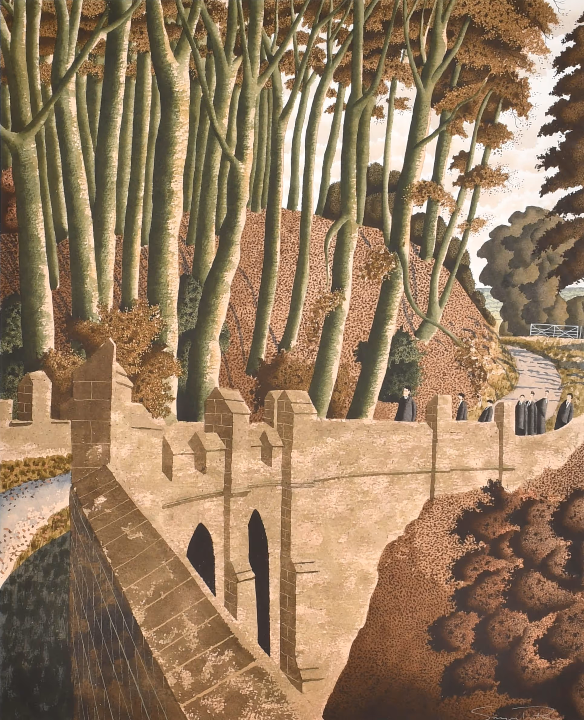 Simon Palmer. "Detectives at the scene of the crime". Estmate: £1500-£2000