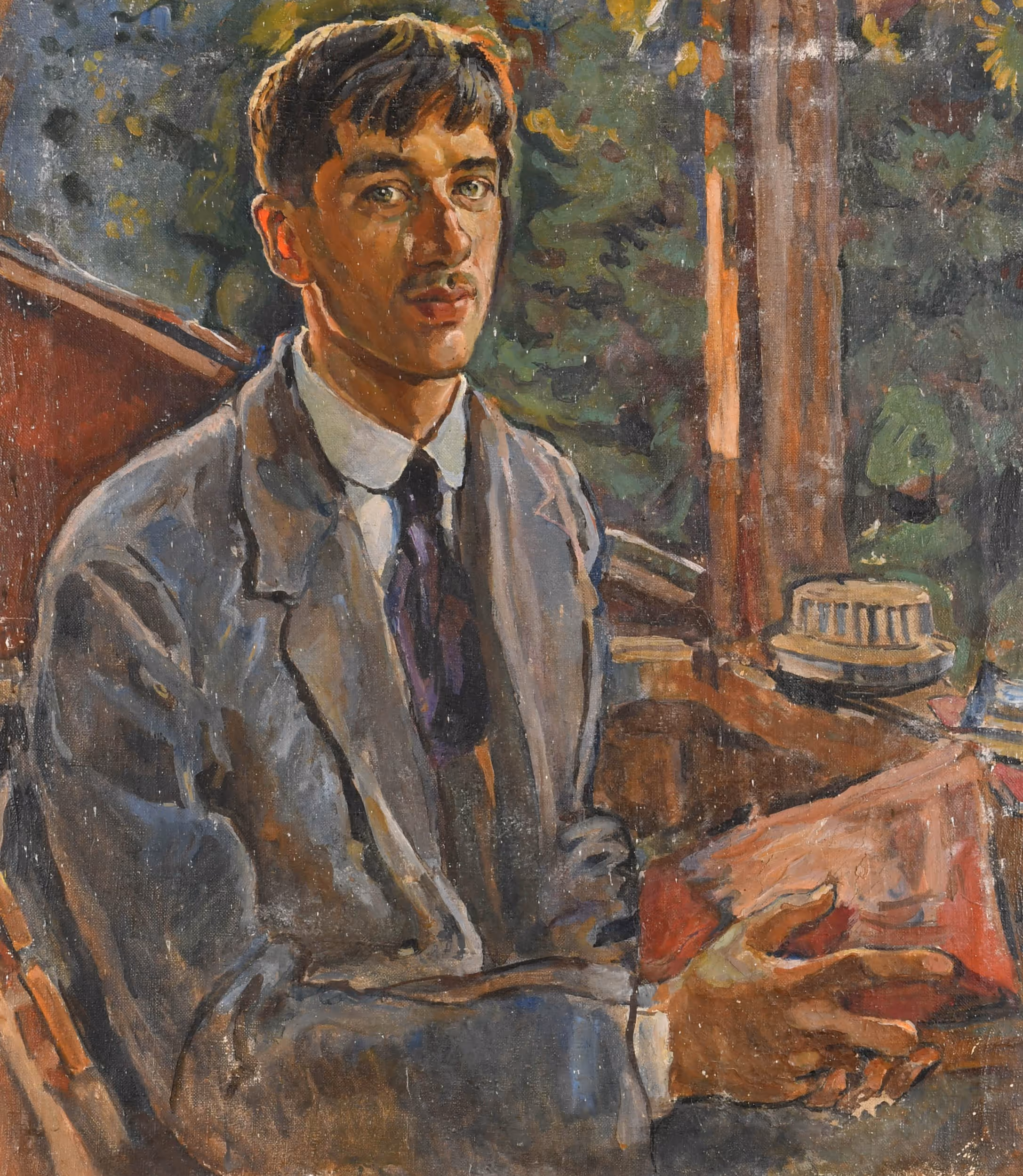 Attributed to Isaak Izrailovich Brodskij. Portrait of Korney Chukovsky. Estimate £6000-£8000