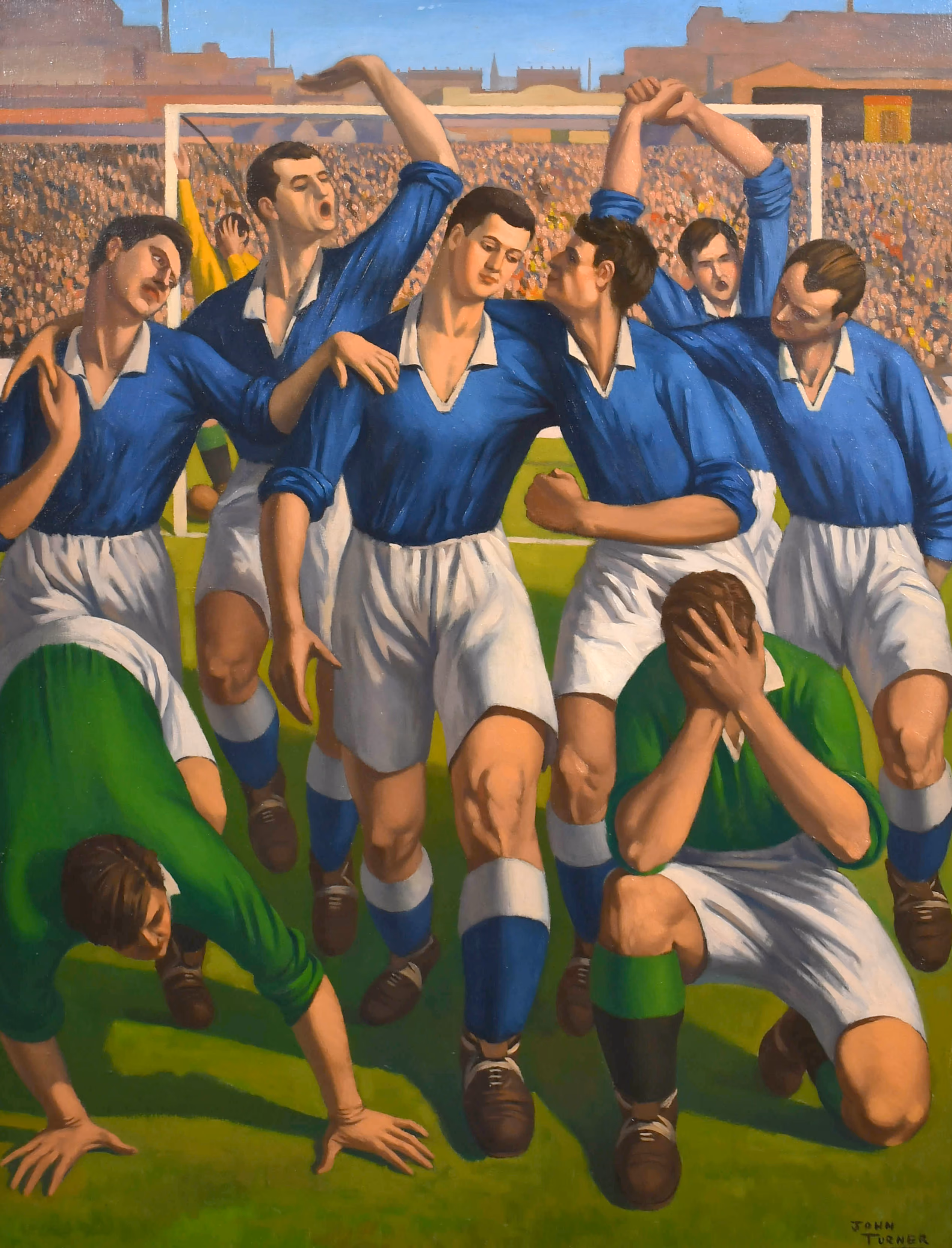 John Turner (1916-2006) Irish. The Football Match. Estimate: £5000-£8000