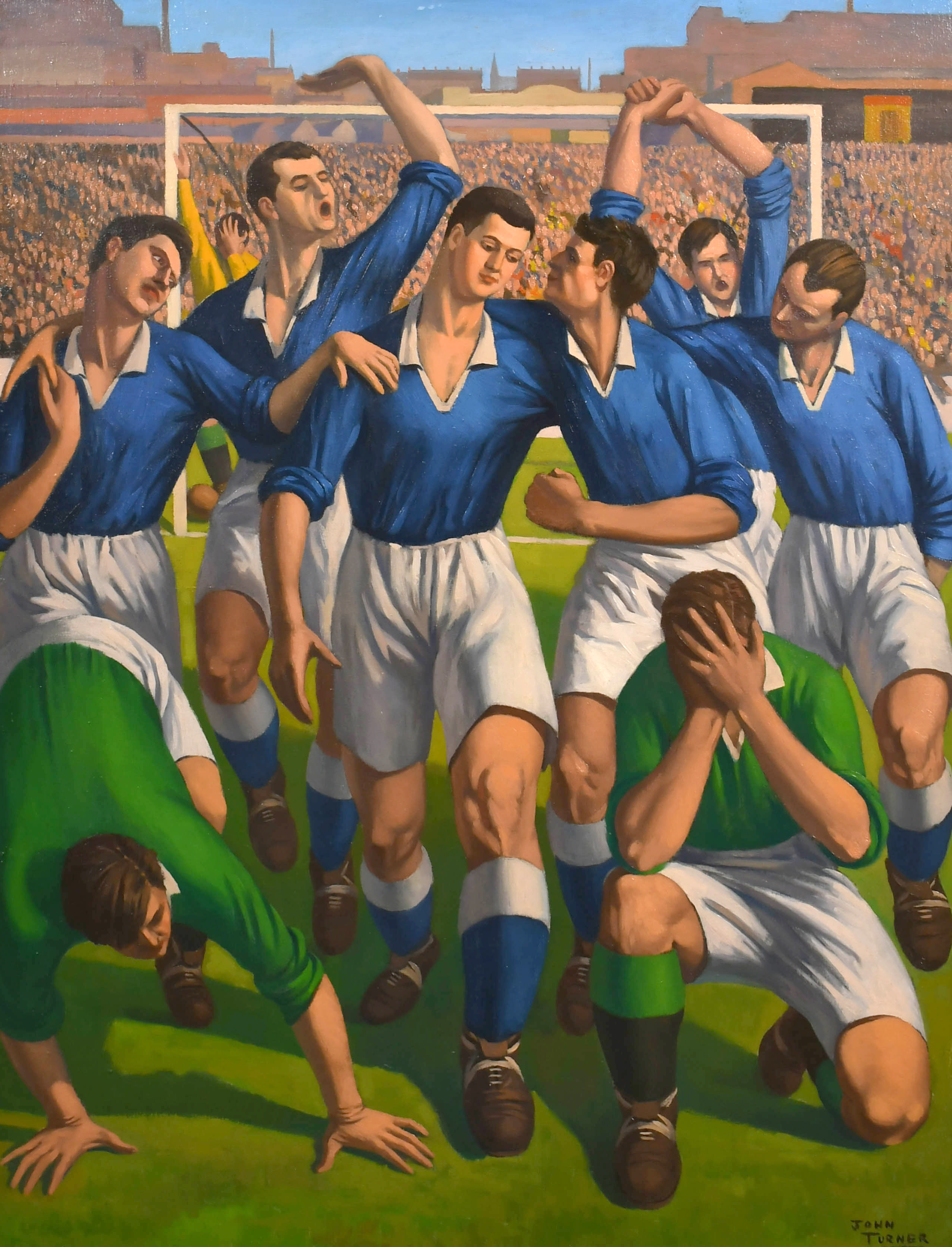 John Turner (1916-2006) Irish. The Football Match. Estimate: £5000-£8000