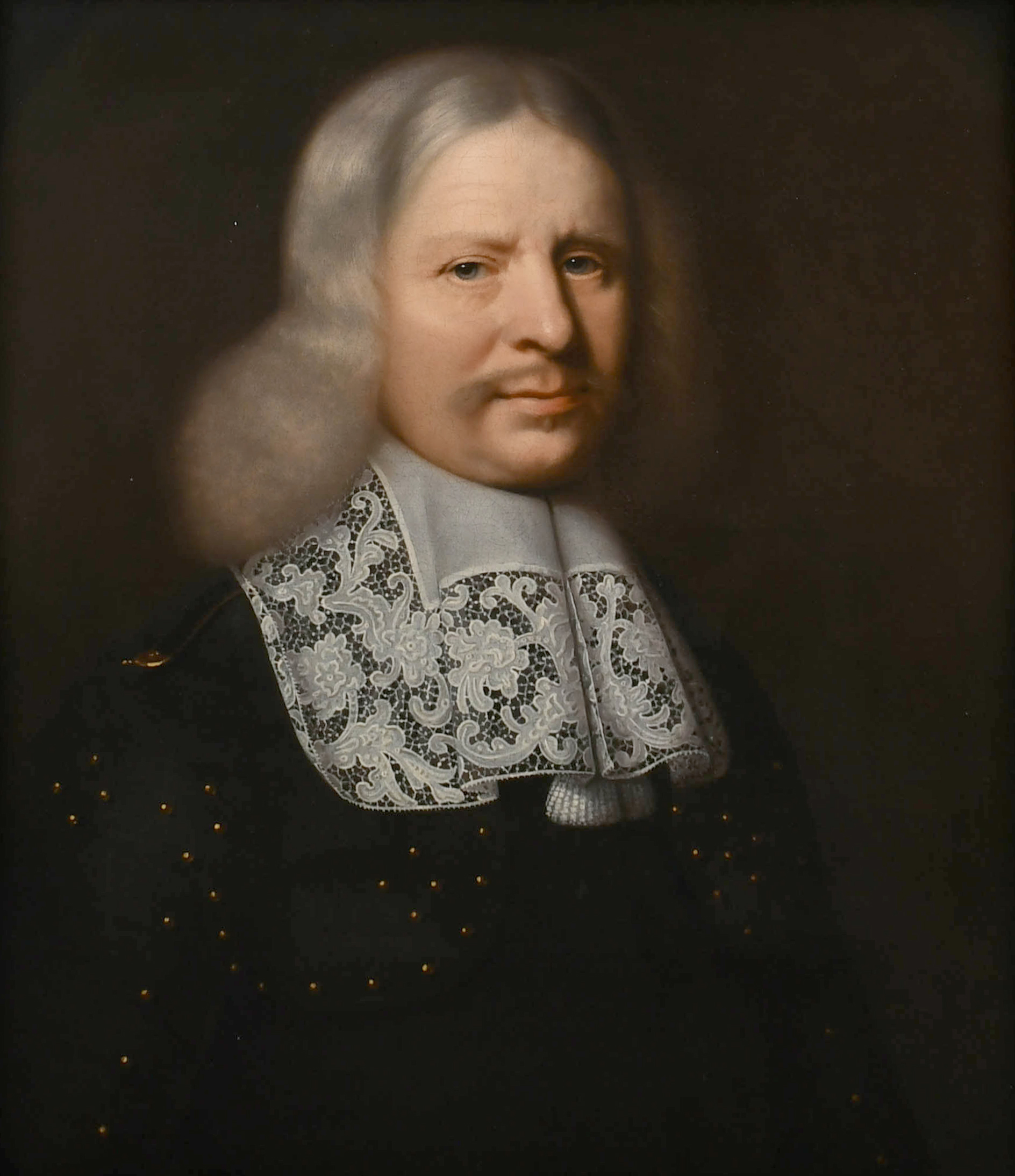 Pieter Nason (1612-1688) Dutch. Bust Portrait of a Gentleman in a Lace Collar. Estimate: £1500-£2000