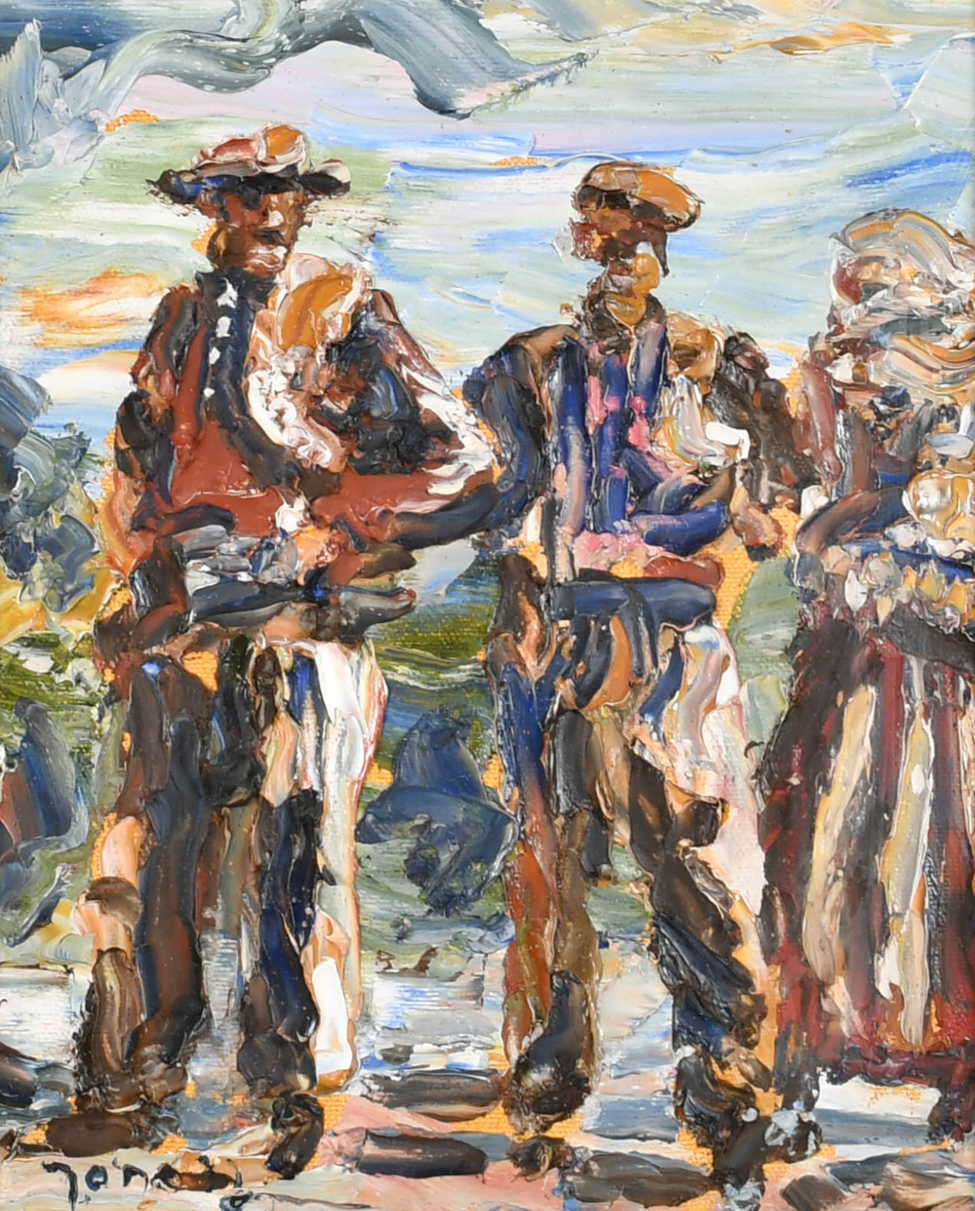 Liam O'Neill (1954-) Irish. "Aran Men". Estimate: £2000-£3000