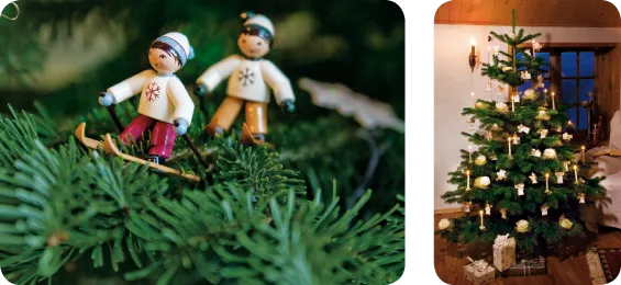 Julepynt på juletræ