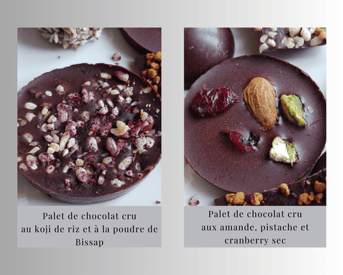 Duo de palets de chocolat cru