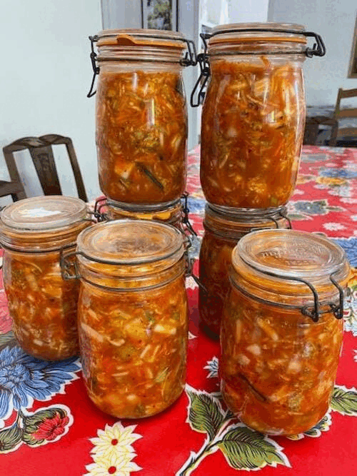 Le kimchi de chou de Séverine servi au petit déjeuner