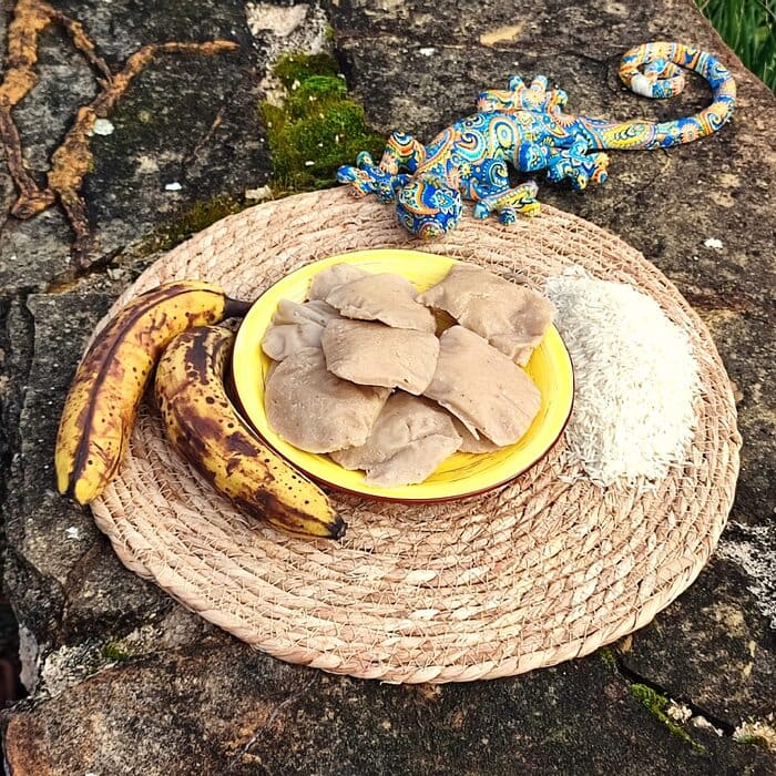 Mofo ravina de Madagascar - Gâteau de riz fermenté à la banane