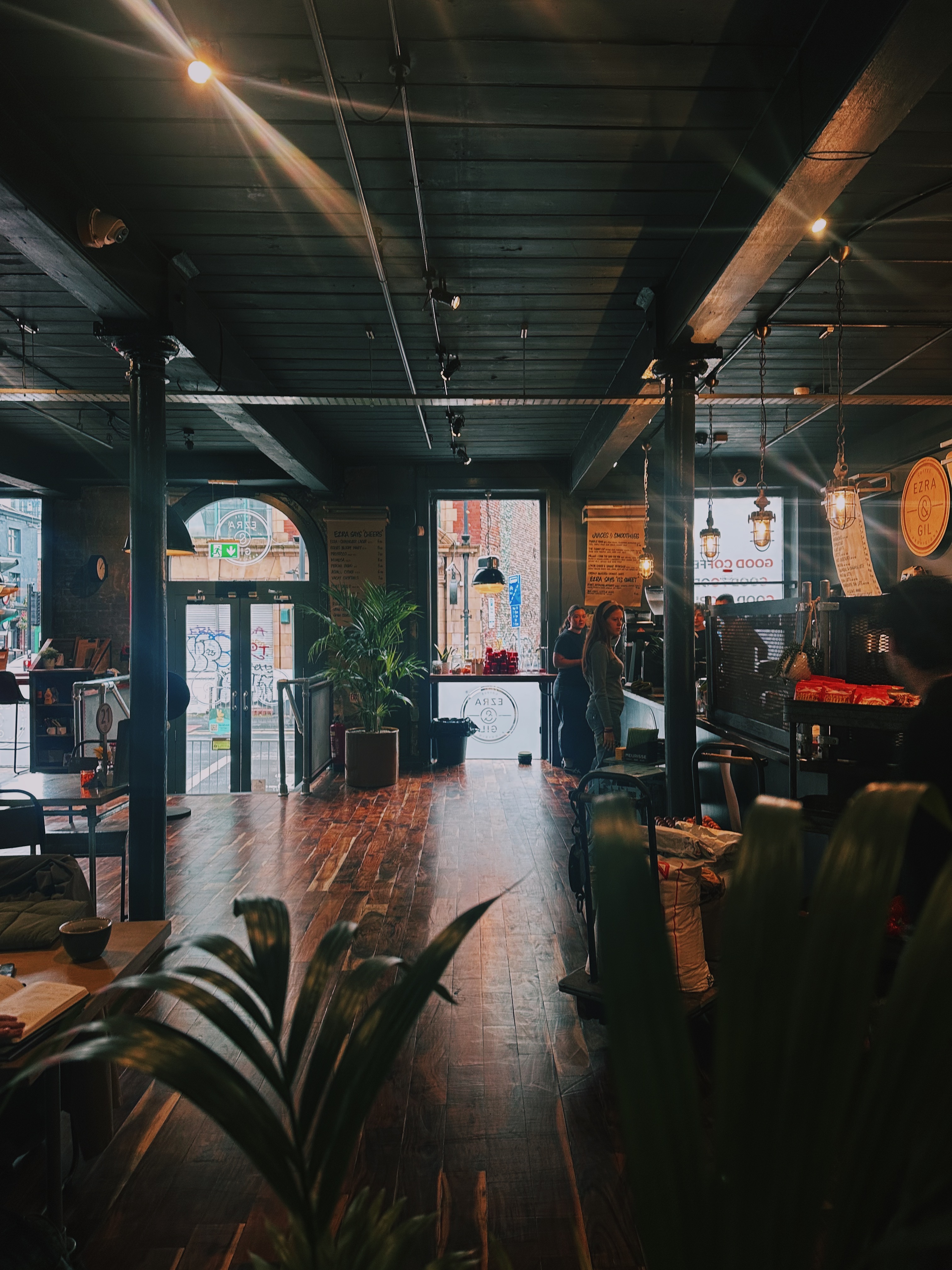 The open-plan ground floor and counter at Ezra & Gil Northern Quarter