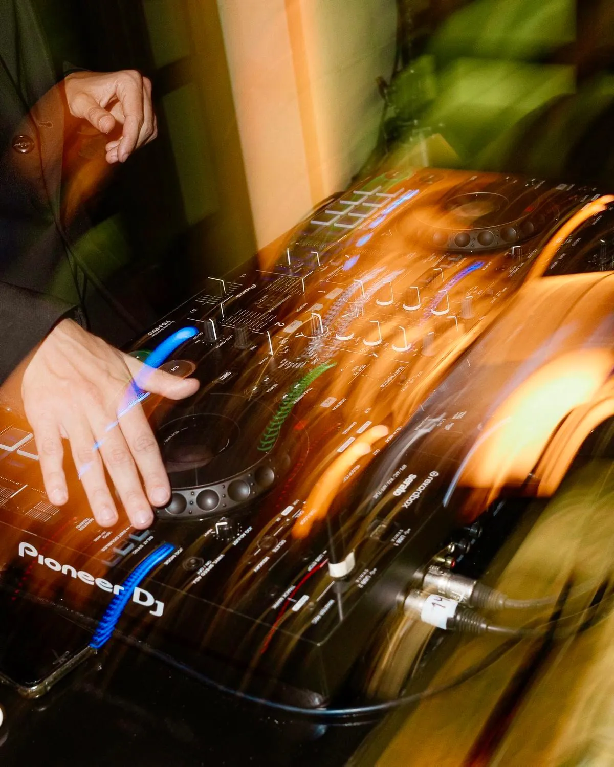 Photo d'une platine en flou