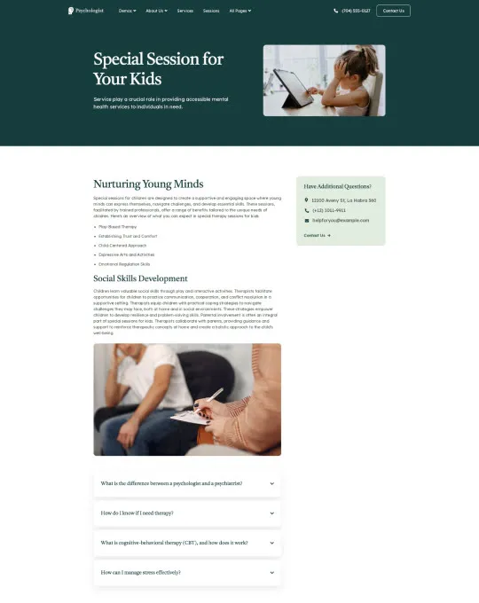 Screen Service Details