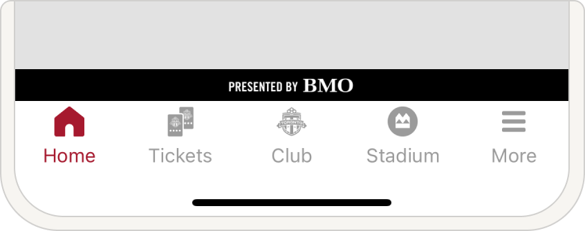 Before: main navigation with four primary pages plus a More menu