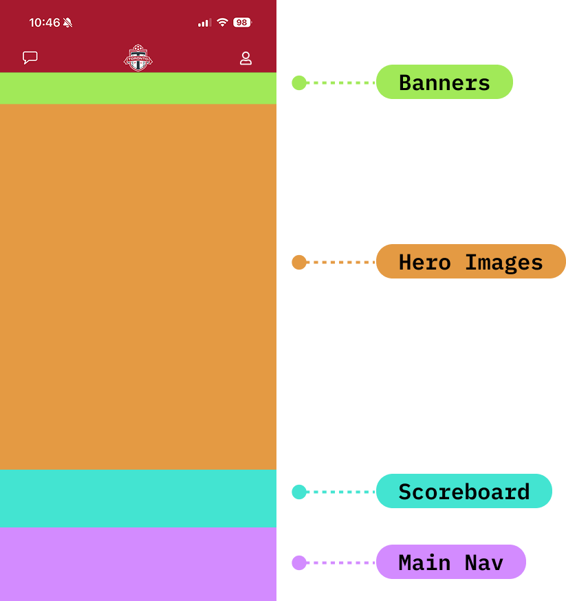 Home screen content blocked out, before