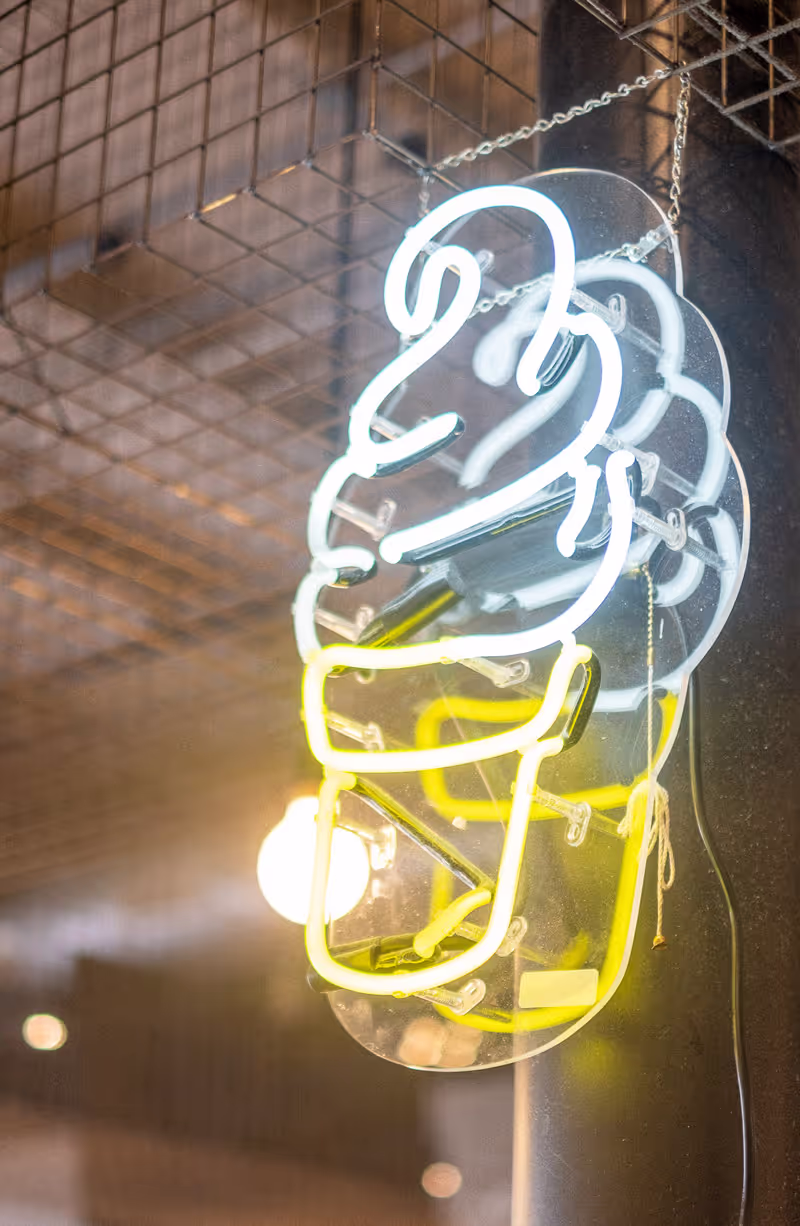 Ice cream neon sign