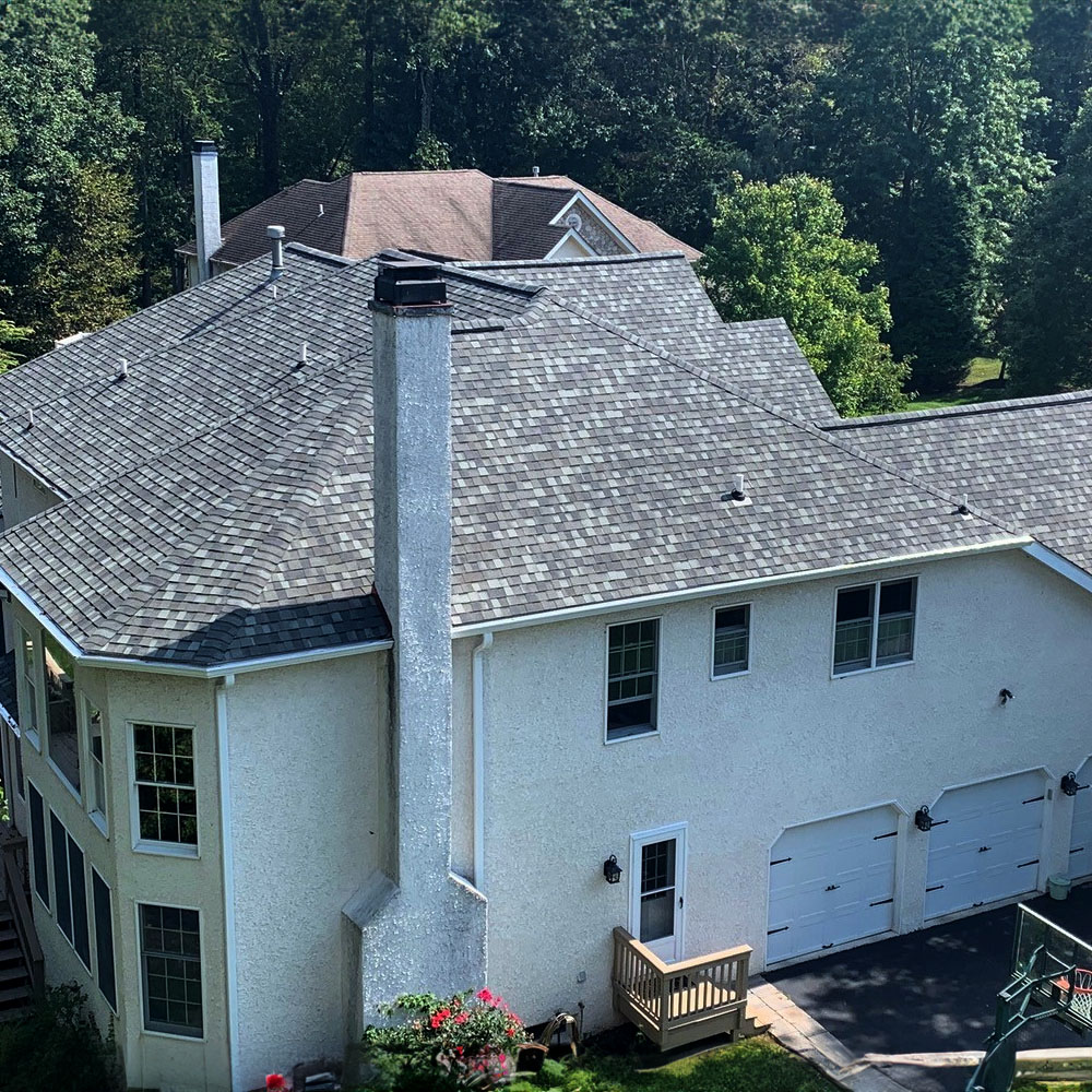 Berwyn, PA area home with a new asphalt shingle roof