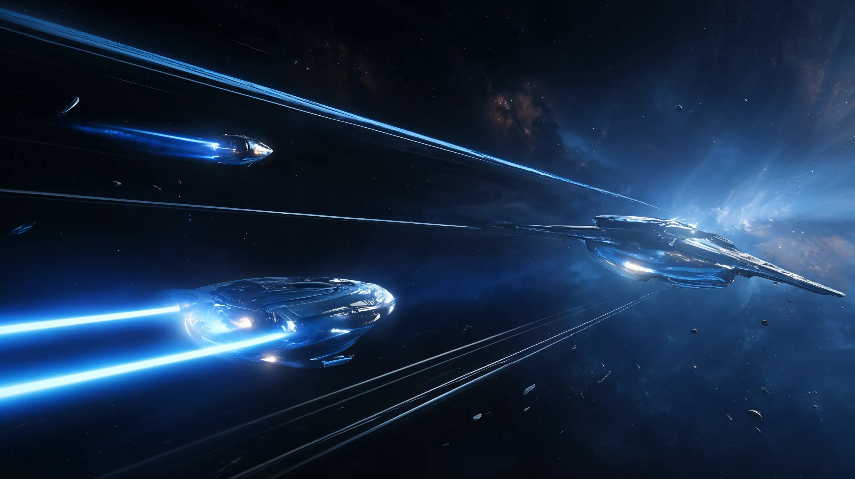 Card game space battle concept art