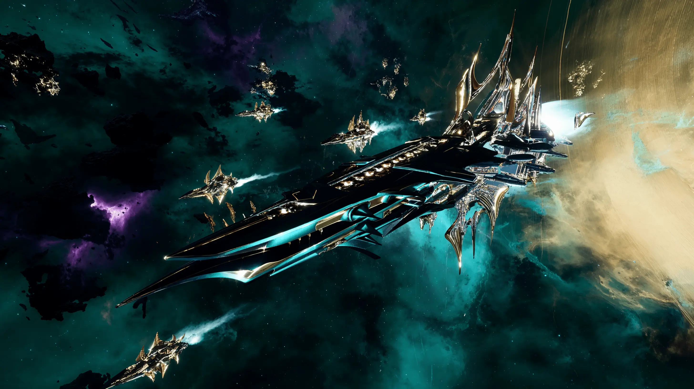 Card game ascendancy spaceship concept art