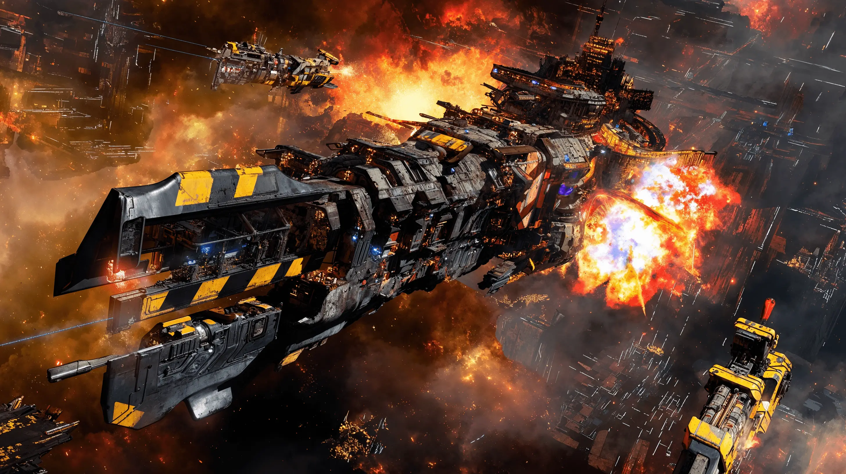 Card game marauders spaceship concept art