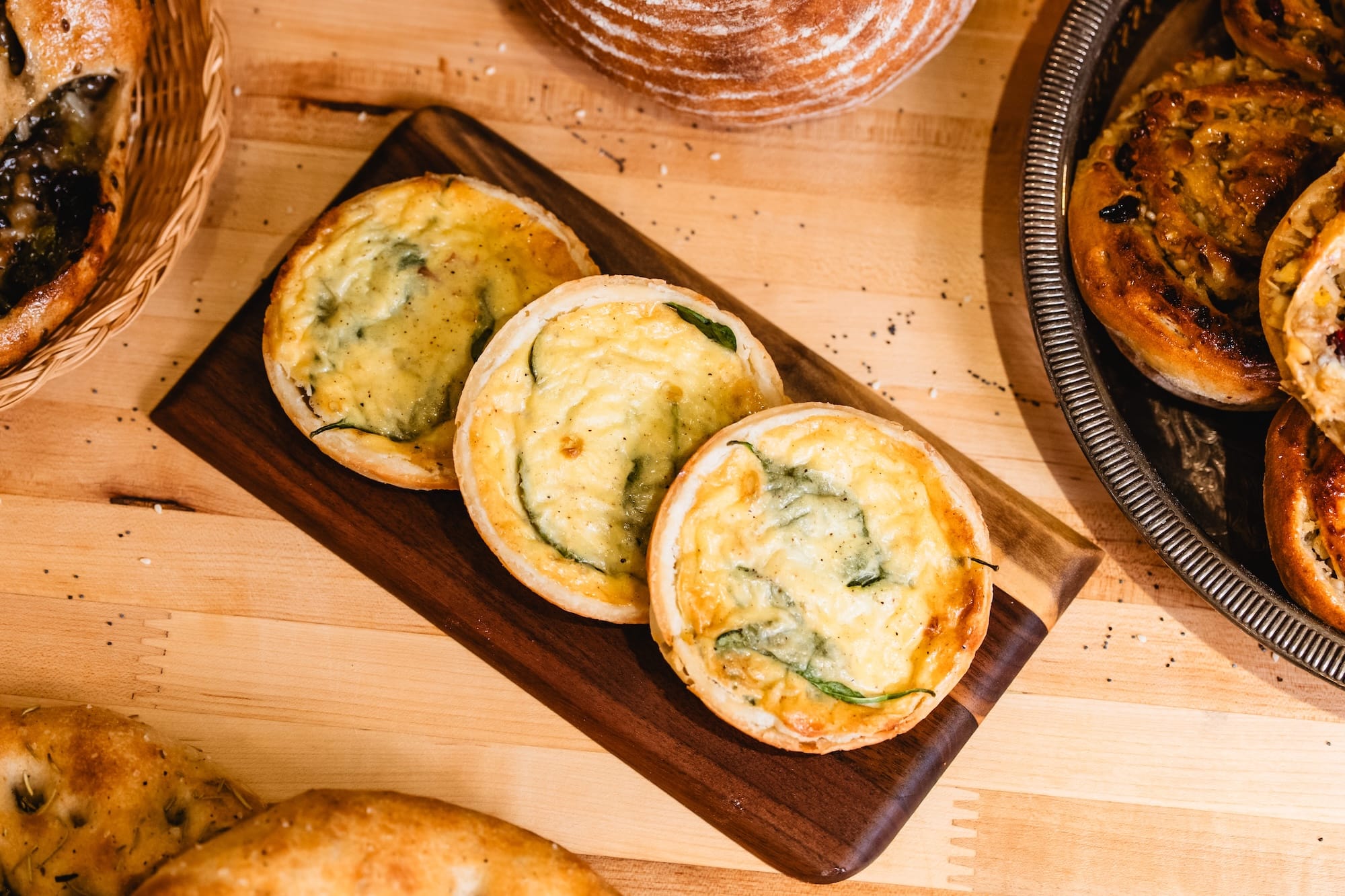 Spinach & Caramelized Onion Quiche from La Ruelle Bakery in Nelson, BC