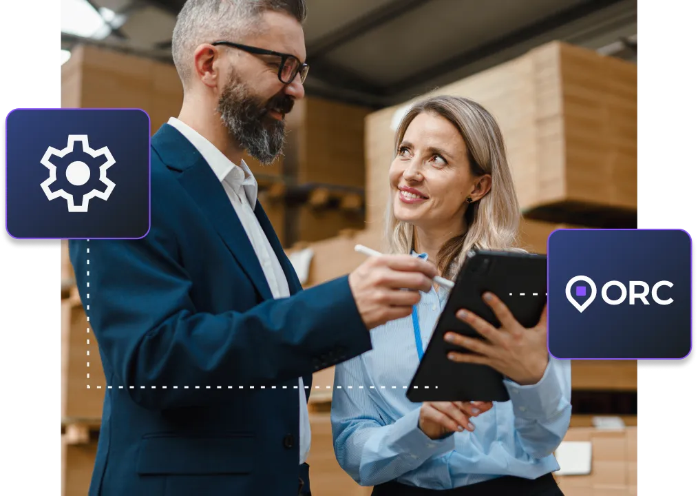 A man and woman using IoniaPay Orchestration.