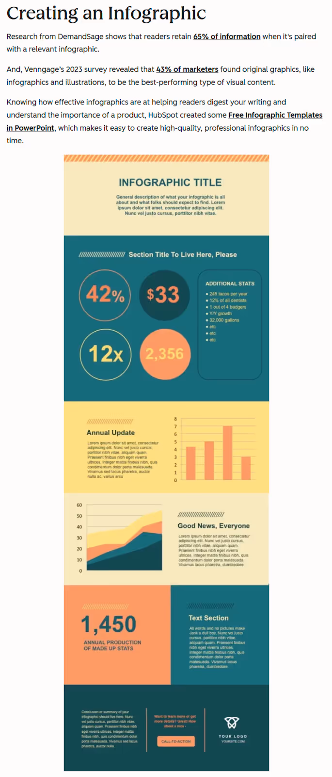 screenshot of the downloadable infographic template HubSpot offers in its "How to Create an Infographic" blog post