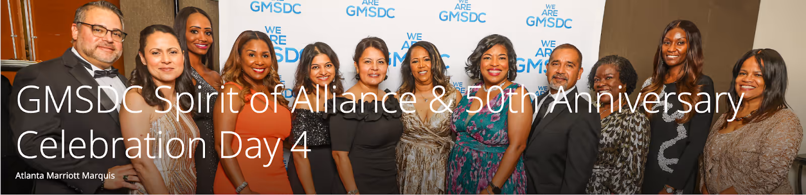 smiling attendees of the GMSDC Spirit of Alliance & 50th Anniversary Celebration