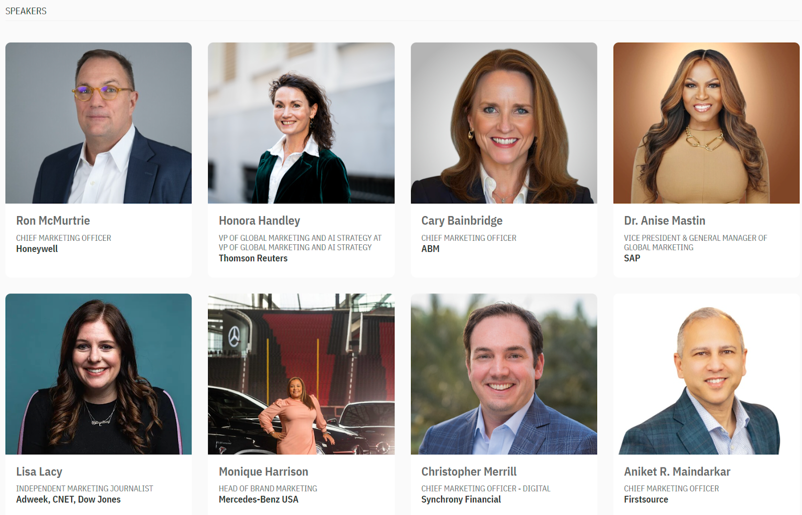 screenshot of several speakers at the marketing track of Atlanta's 2026 From Day One conference