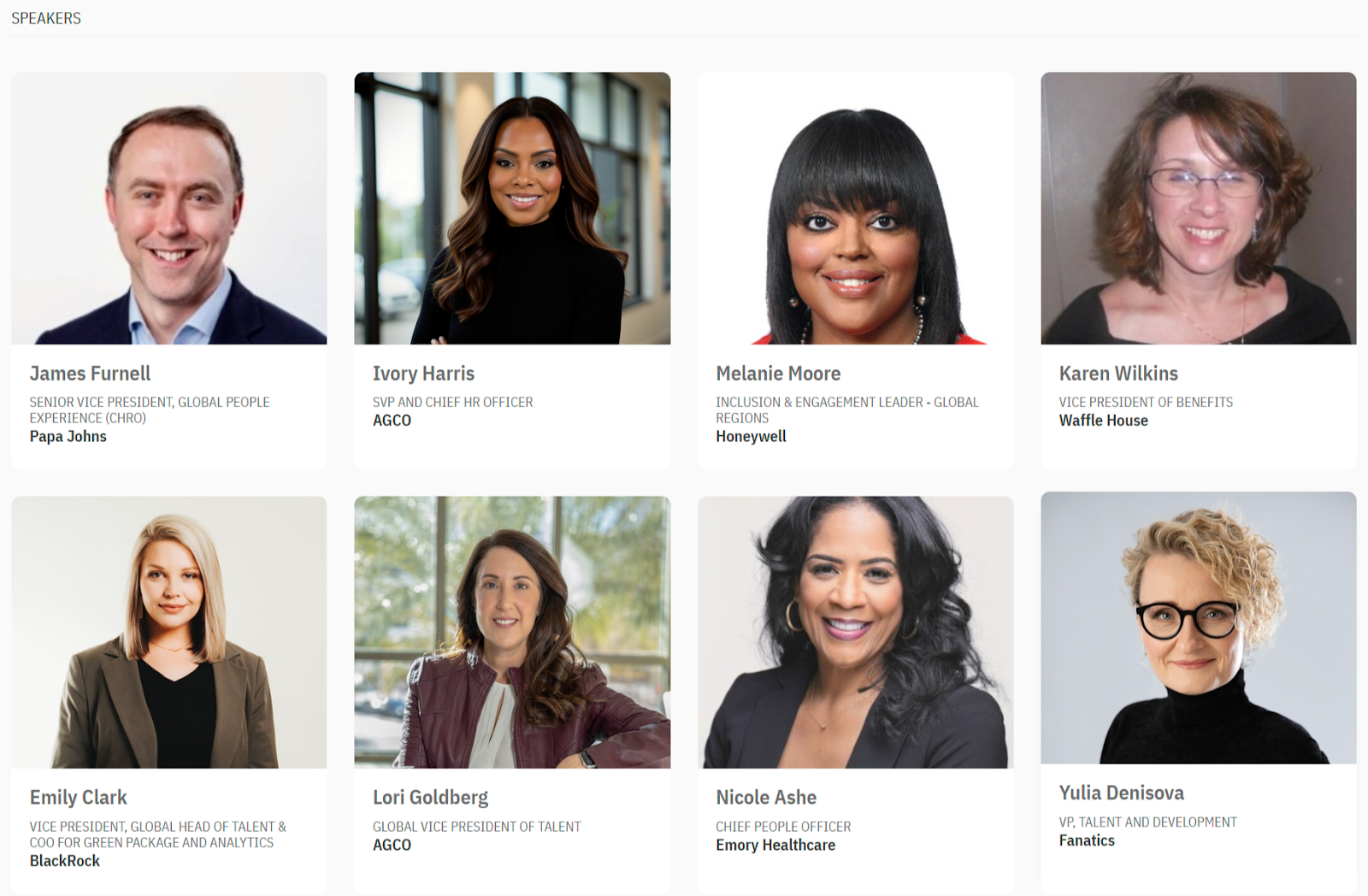 screenshot of several speakers at the HR track of Atlanta's 2026 From Day One conference