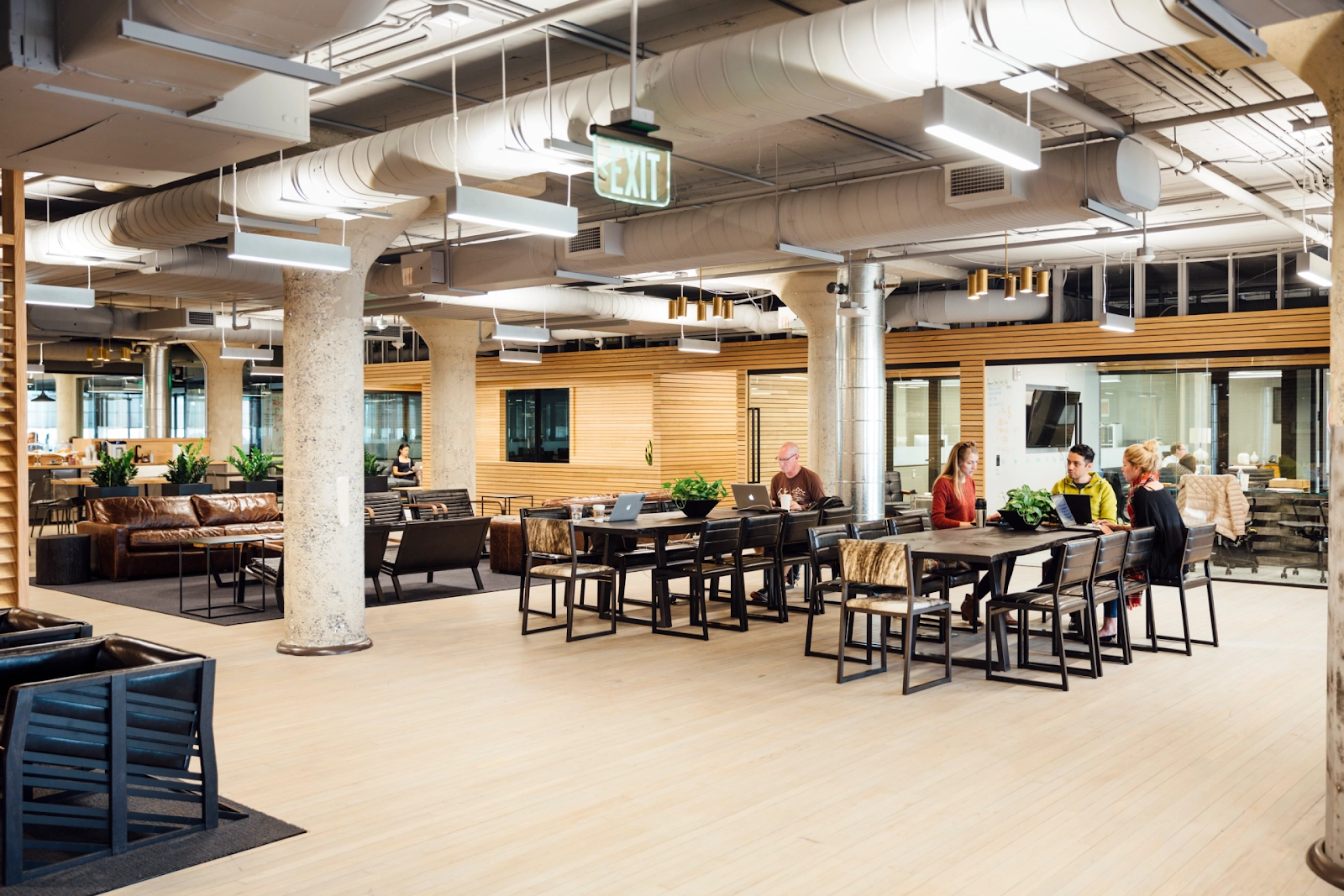 common area of Industrious Ponce City Market’s coworking space in Atlanta, Georgia