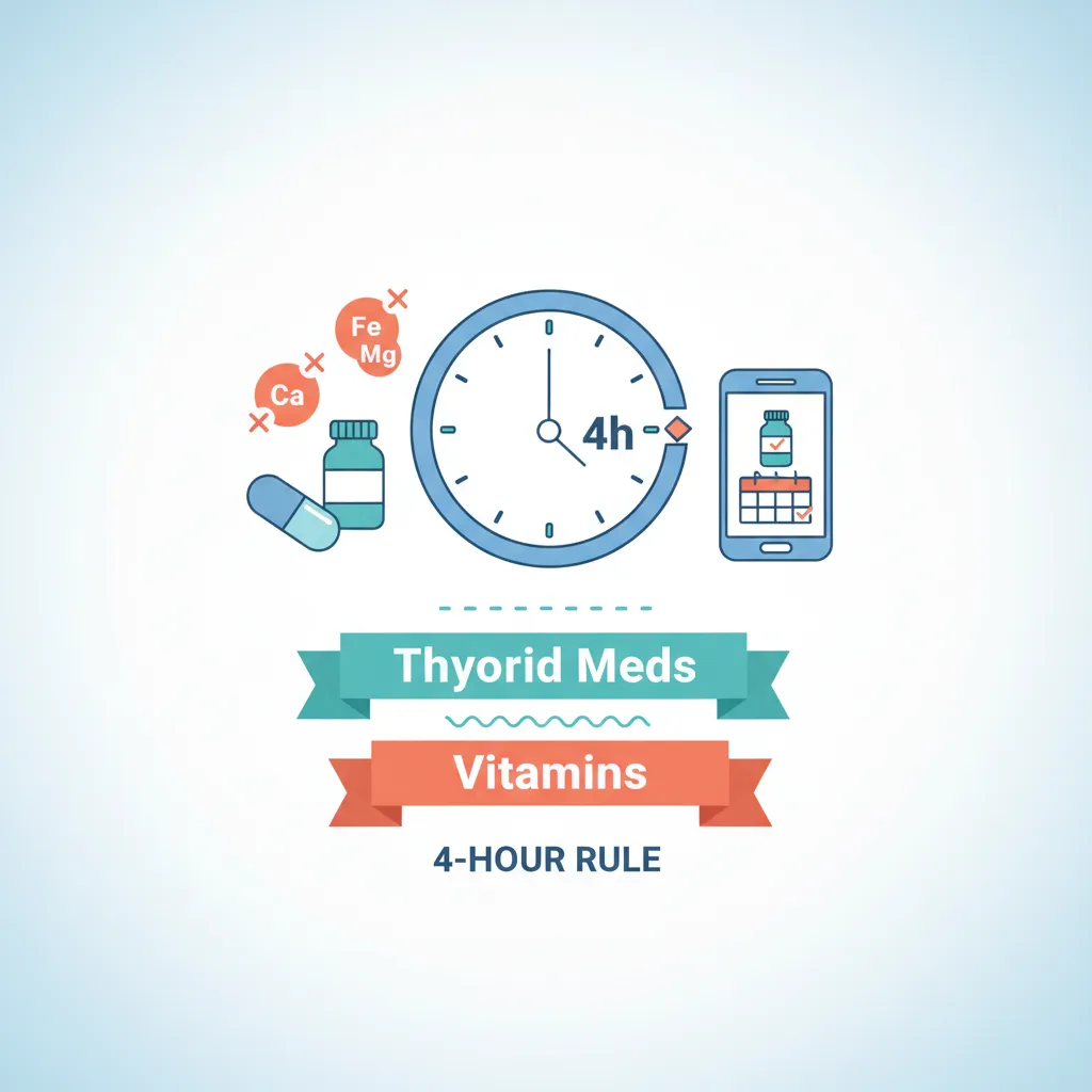 Vitamins With Levothyroxine: Safe vs Block List + 4-Hour Rule