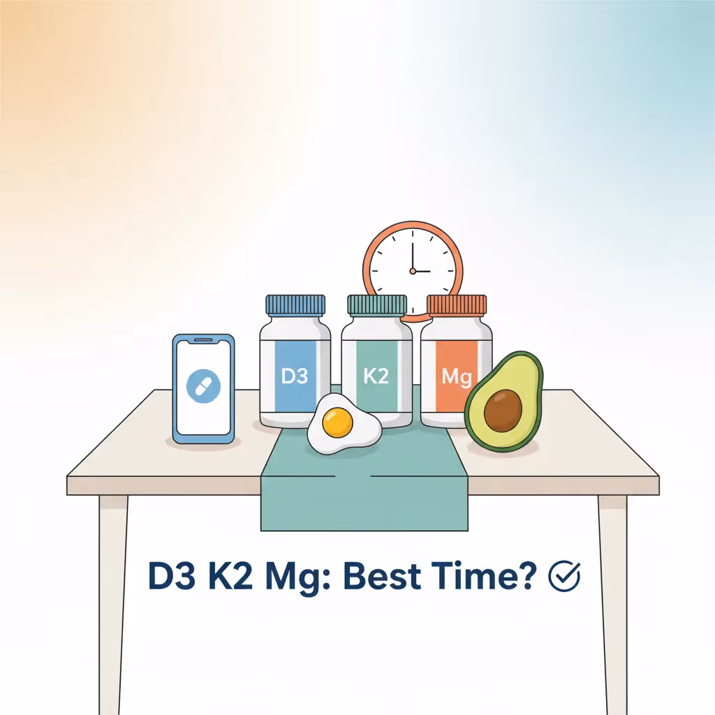 Best time to take D3, K2, and magnesium together