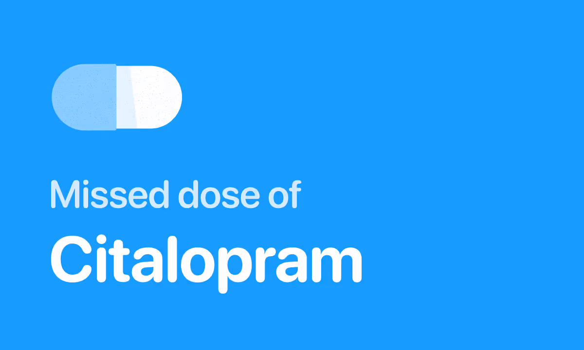 Missed Dose of Citalopram (Celexa)