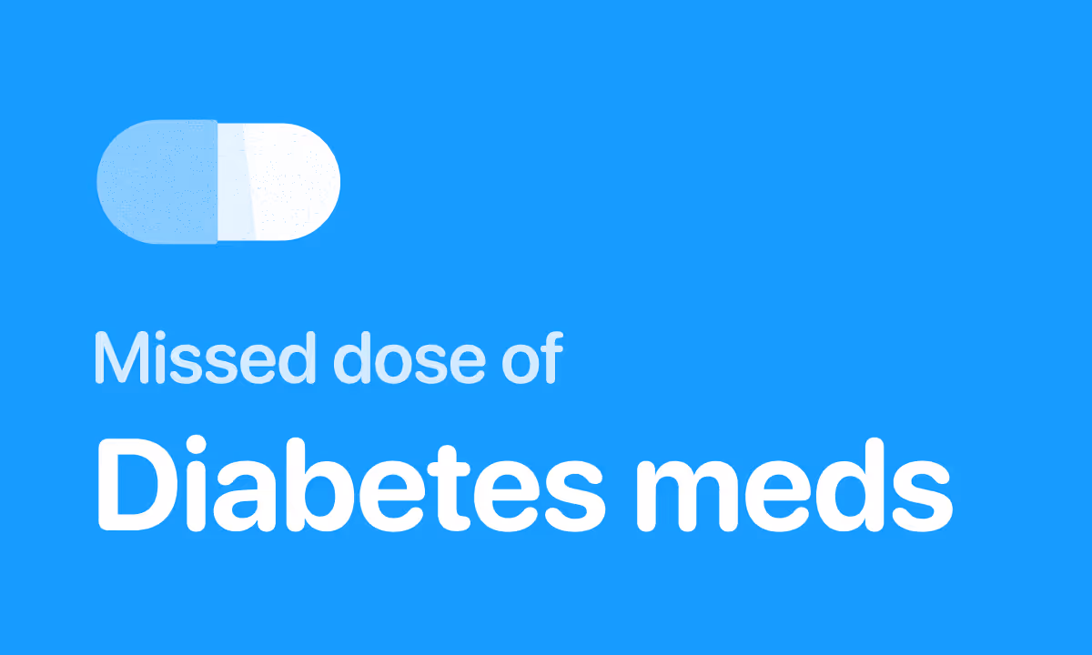 Missed Diabetes Medication for Each Type