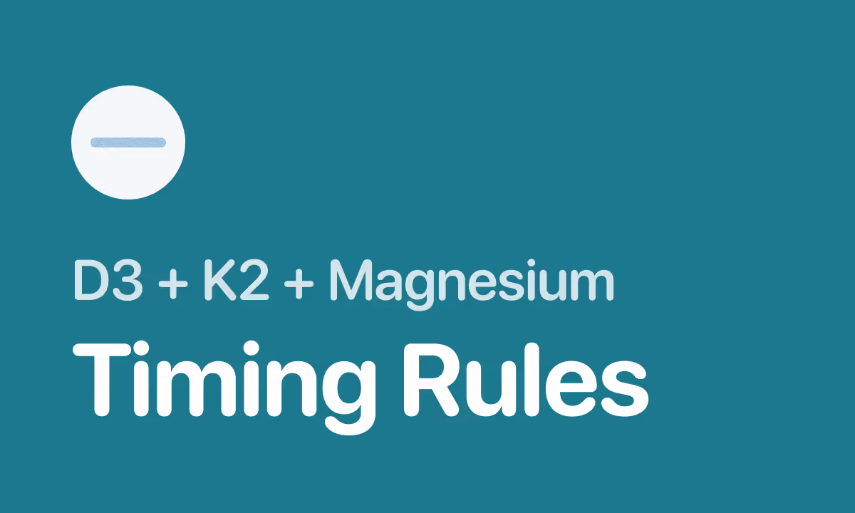 Best time to take D3, K2, and magnesium together