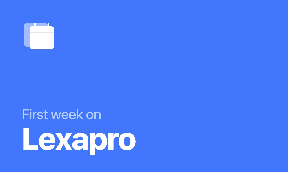 Calendar icon on royal blue background — First week on Lexapro