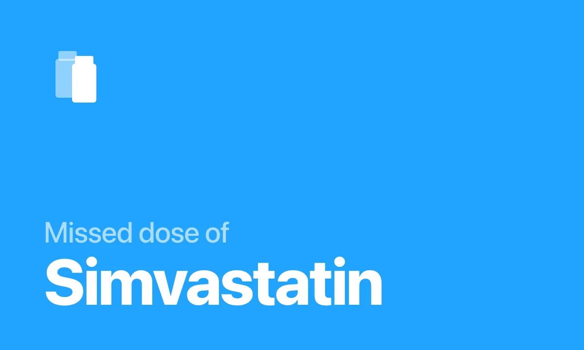Missed dose of Simvastatin